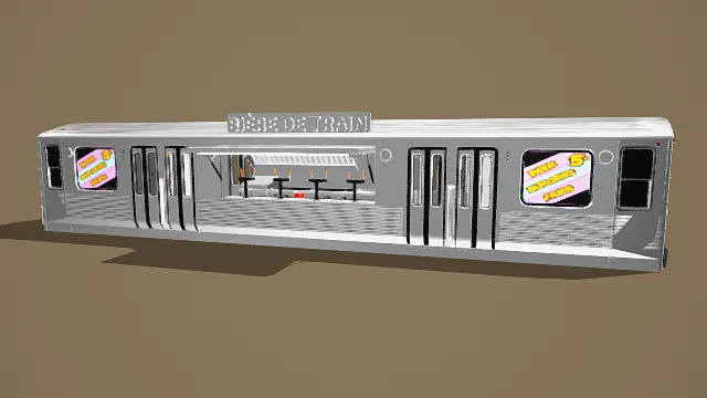 地铁车厢改造的列车酒吧（Bière de Train）3D模型