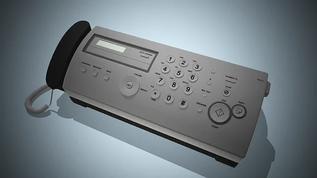 一个写实风格的3D传真机模型