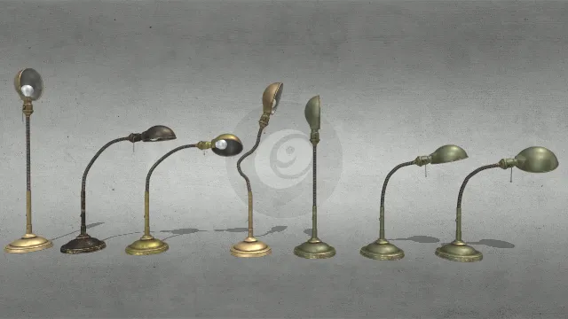 铁制外壳不同造型家具1920年代鹅颈台灯