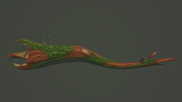 奇幻生机枯木道具游戏场景模型