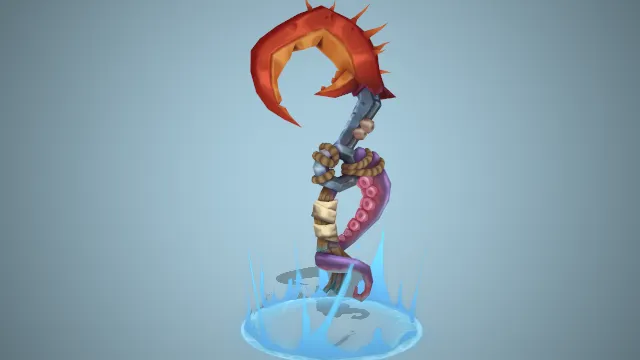 卡通风格化螃蟹捕捉器武器动画