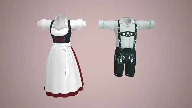 虚拟服装  刺绣与绑带  欧式田园风  节日庆典