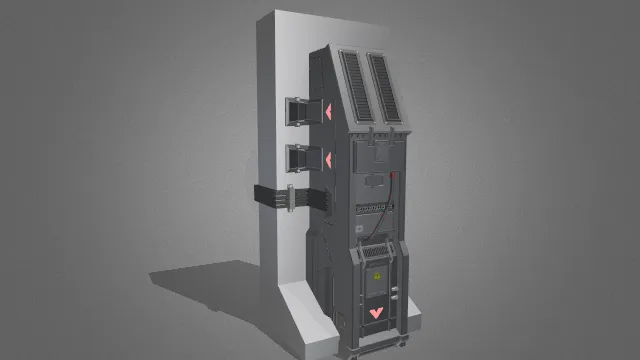 科幻生成器工业机柜模型