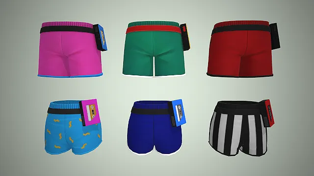 服装模型  随身听腰包  夏日休闲款  复古潮流风