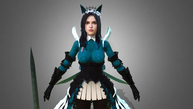 游戏模型 人物模型 龙娘 游戏皮肤