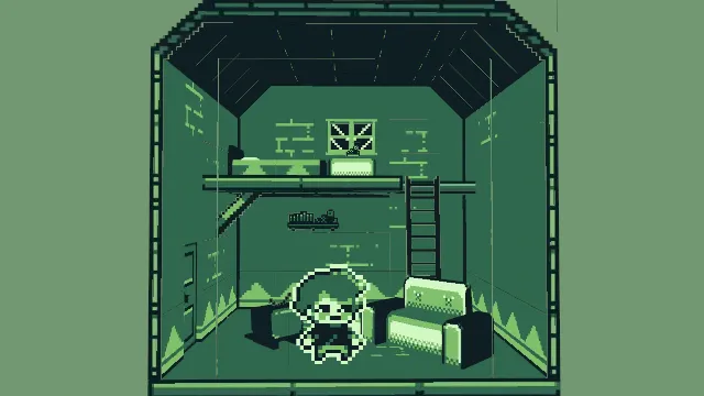 像素风格化的比纳斯之家房子建筑