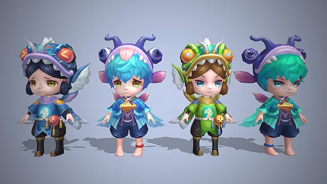 古风萌系  童颜设定  怪兽帽饰  东方奇幻