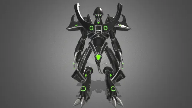 科幻概念角色机器人人物模型