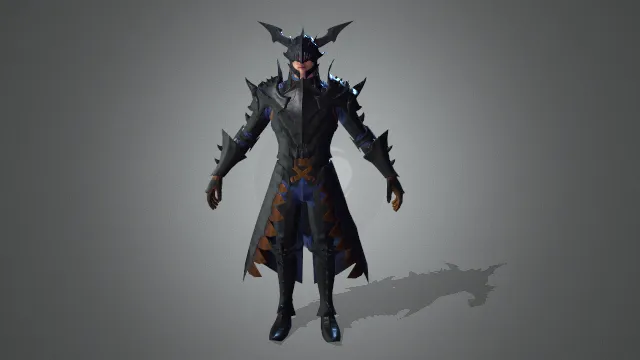 游戏模型 人物模型 黑甲骑士 游戏皮肤