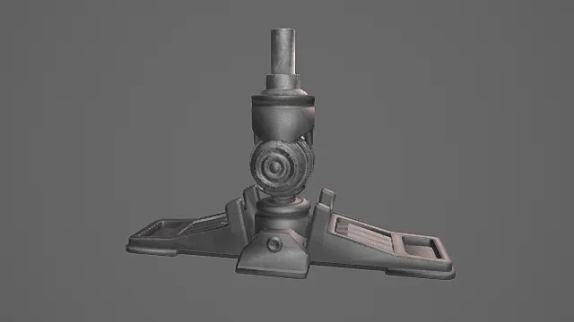 工业精密风双足支撑起落架零件3D模型