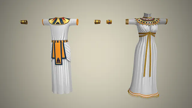 古埃及风服饰  宝石镶嵌  流苏裙摆  法老贵族感  蛇形纹饰