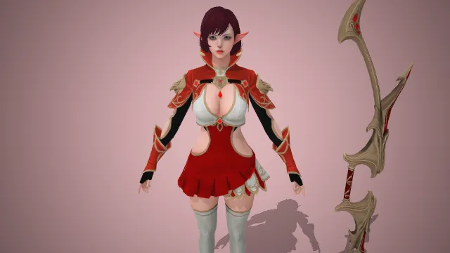 Wendy 弓箭手 精灵 尖耳 红色战袍