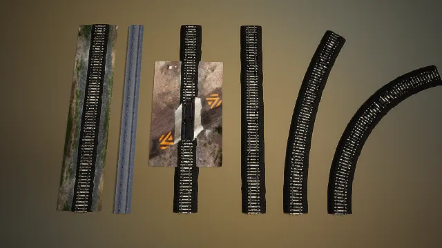 火车轨道  道路   铁路   写实  真实贴图
