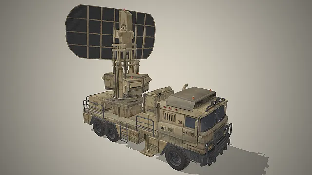 雷达车  军事载具  迷彩做旧涂装  防空预警指挥车