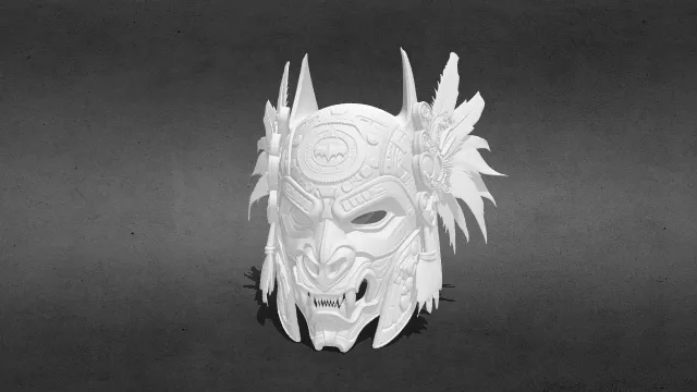 蝙蝠侠阿兹特克头盔stl.stl