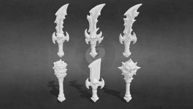 骷髅恶魔武器 合集包obj