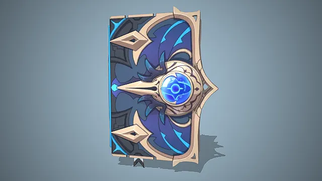 暗巷的酒与诗  幽蓝水晶核心  法器  游戏武器模型