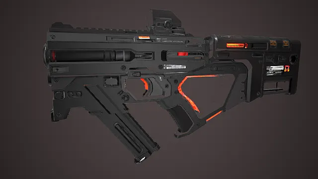 SF 紧凑型机枪 AK4   3D模型