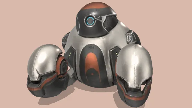 科幻太空维护智能机器人科技