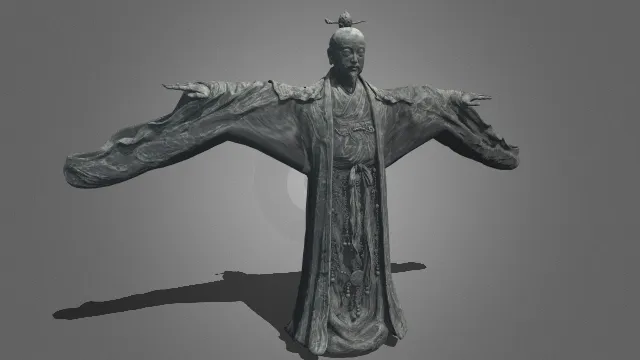 黑神话  道德天尊  游戏建模  角色  雕像