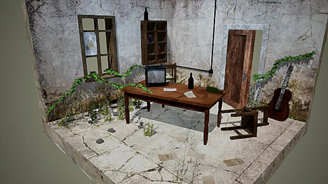 破旧有年代感的教室     充满儿时回忆的场景3D模型