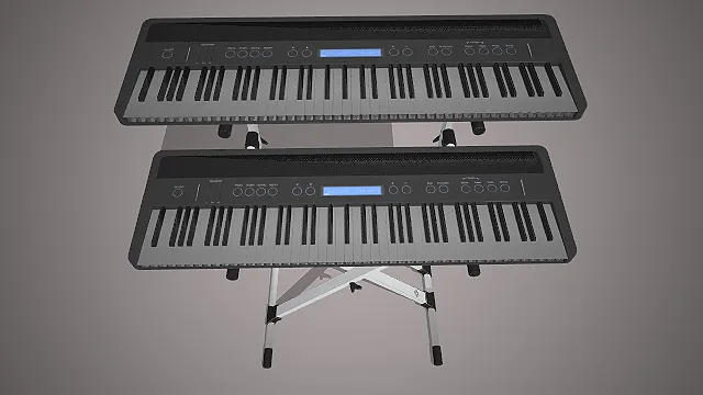 电子琴  乐器模型  标准钢琴键布局  内置扬声器