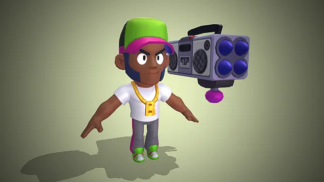 卡通人物  黑人男性  收音机  嘻哈男孩  荒野乱斗  舞者