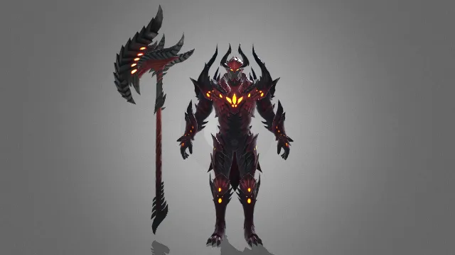 游戏模型 人物模型 龙骑士 游戏皮肤