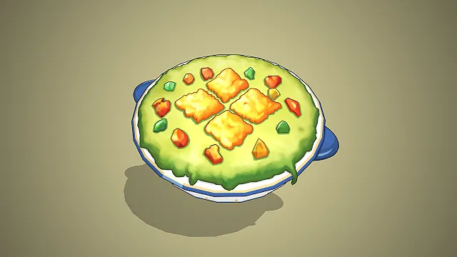 浓汤炖菜  卡通风  清新绿汤底  几何彩蔬丁