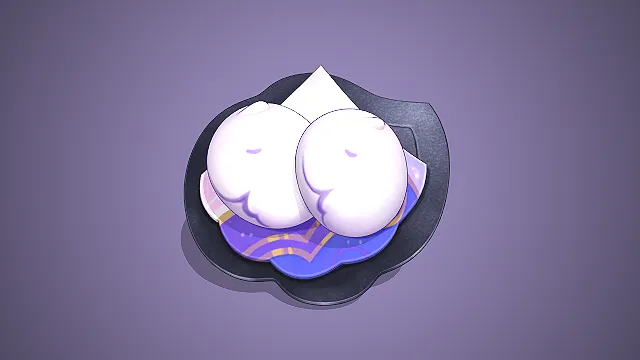 甜点模型  兔耳雪媚娘  治愈系美食  二次元料理