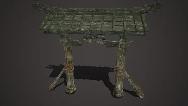 复古风格  牌楼  中式门楼结构  瓦纹顶梁  雕花横梁  立柱  怀旧