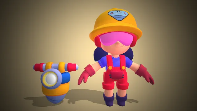 jacky雅琪  荒野乱斗  手提钻凿  游戏模型