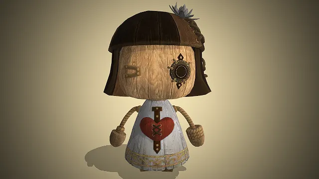 木质人偶  卡通奇幻风格  发条  蘑菇头发型