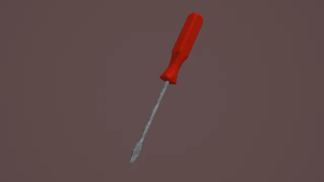 写实风格红色螺丝刀3D模型