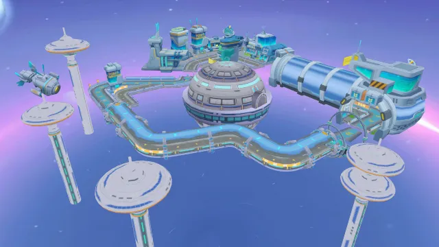 太空运输道路科幻悬浮飞船设备