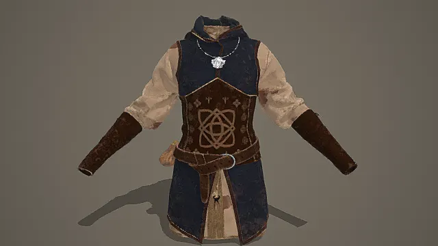 中世纪纹章侍从套装模型