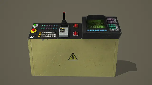 废土工业风老旧控制台3D模型