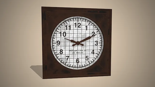 一款用于家居墙面装饰的美式工业风做旧挂钟