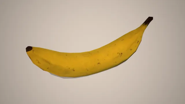 低多边形香蕉水果食品