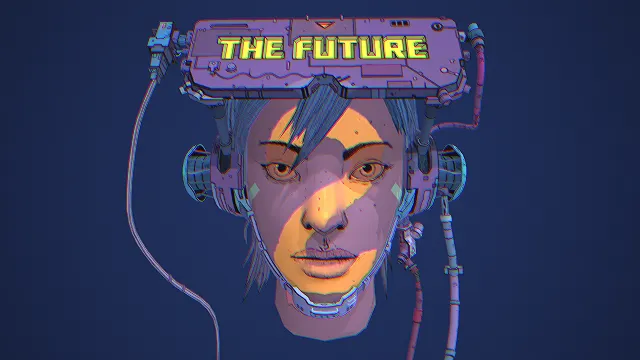 脑机接口  未来科技  赛博朋克风  数字人