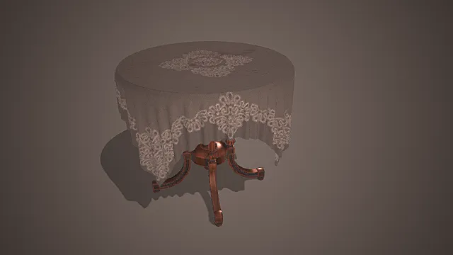 优雅茶歇区类装饰家具型模型