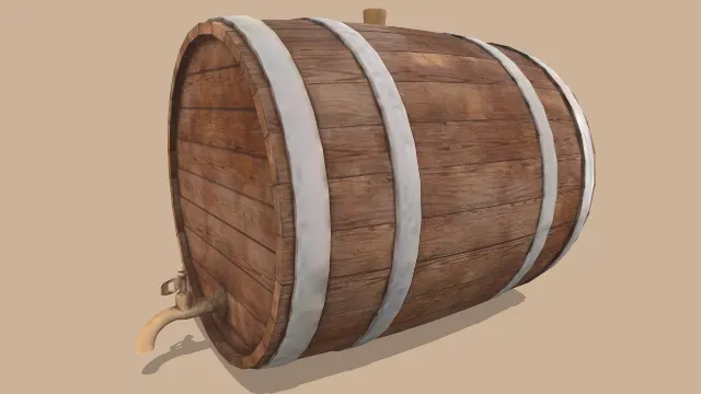 桶装啤酒木制家具圆桶模型