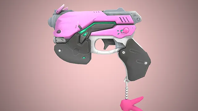 科幻手枪  兔子吊坠  未来武器  可爱风格