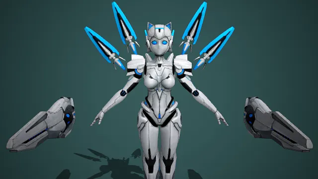 次世代机器人游戏角色模型3D模型