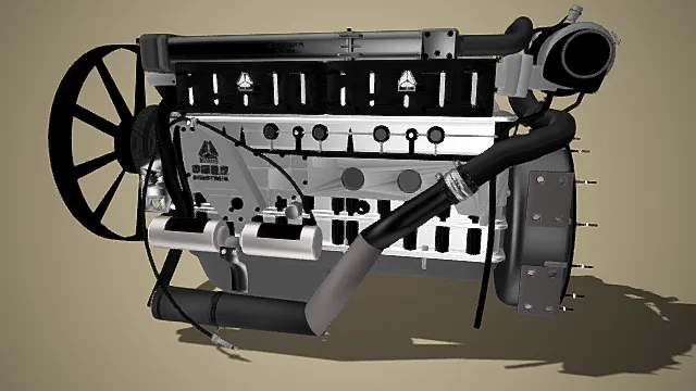 现代  发动机   3D模型