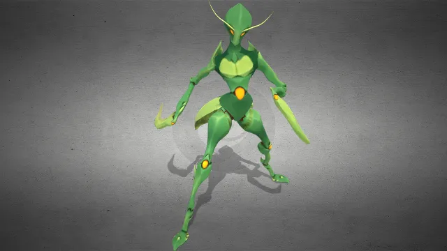 螳螂拟人怪物角色昆虫模型