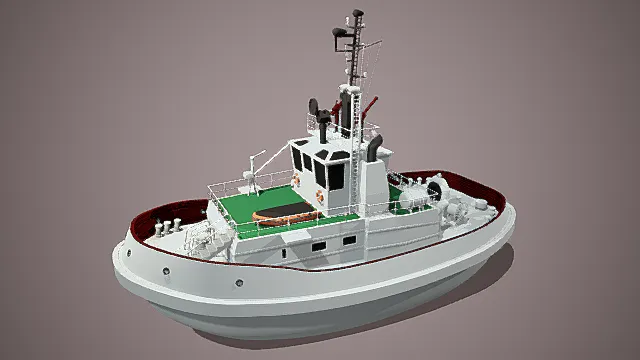卡通货轮   船舶    客轮3D模型