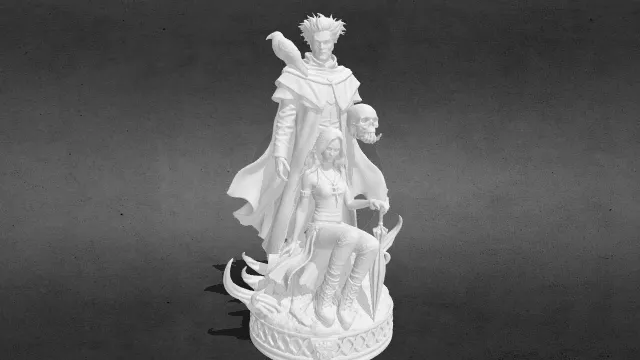 睡魔与死亡雕像stl.stl