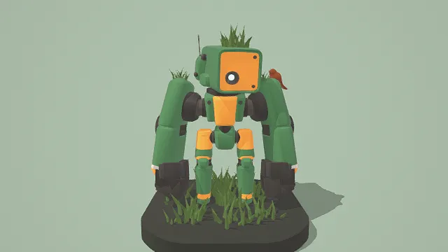 3D卡通风格科幻机器人模型，创意设计（3D机器人、卡通风格、自然科幻风，机器人主题）