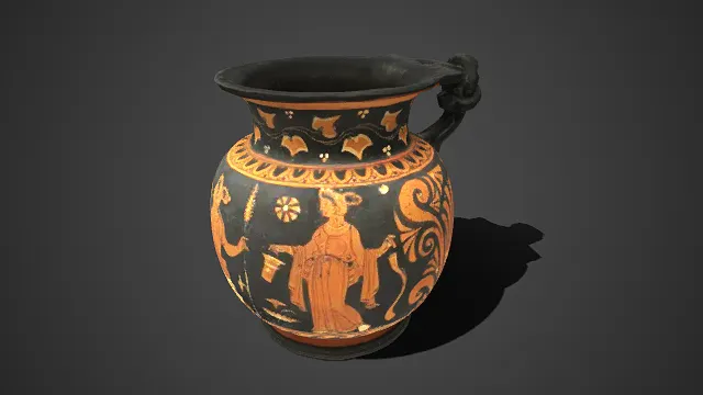 古希腊陶罐  陶器  人物纹饰  神话  哑光质感  艺术
